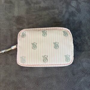 Victoria's Secret Pink and White Striped Pouch